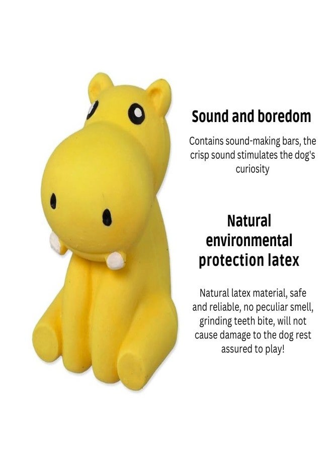PET FUN Latex Dog Toy - Soft Squeaky Hippo Chew Toy for Small Dogs & Puppies - Durable, Non-Toxic, Lightweight - Gentle on Teeth & Gums -Small (Pack of 1, Color May Vary) - Image 5